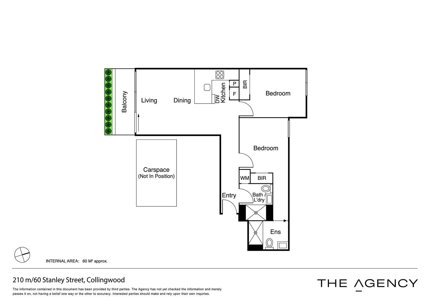 Floorplan of Homely apartment listing, 210M/60 Stanley Street, Collingwood VIC 3066