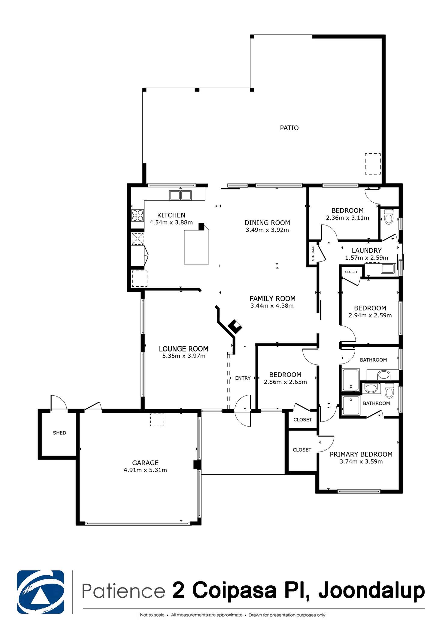 Floorplan of Homely house listing, 2 Coipasa Place, Joondalup WA 6027