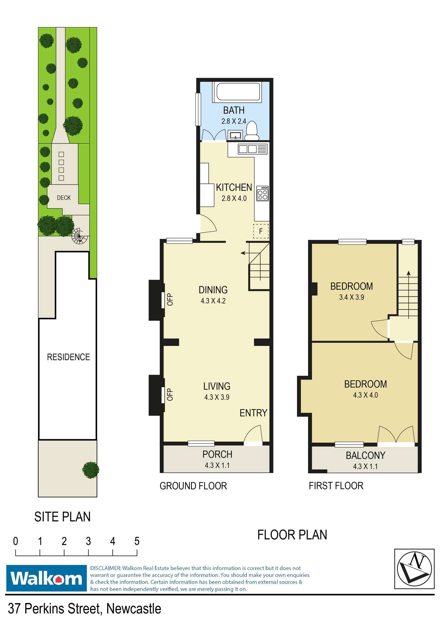 Floorplan of Homely terrace listing, 37 Perkins Street, Newcastle NSW 2300