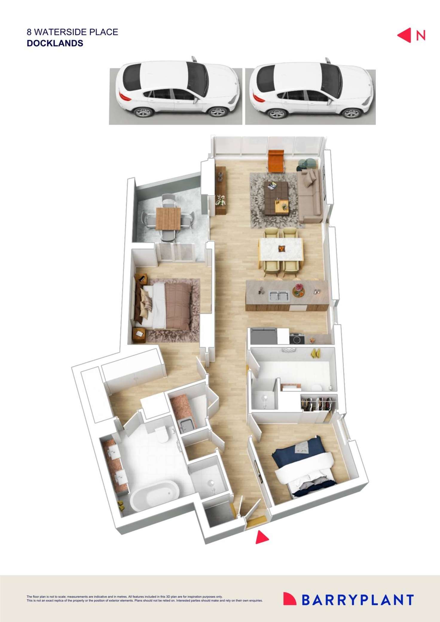 Floorplan of Homely apartment listing, 286/8 Waterside Place, Docklands VIC 3008