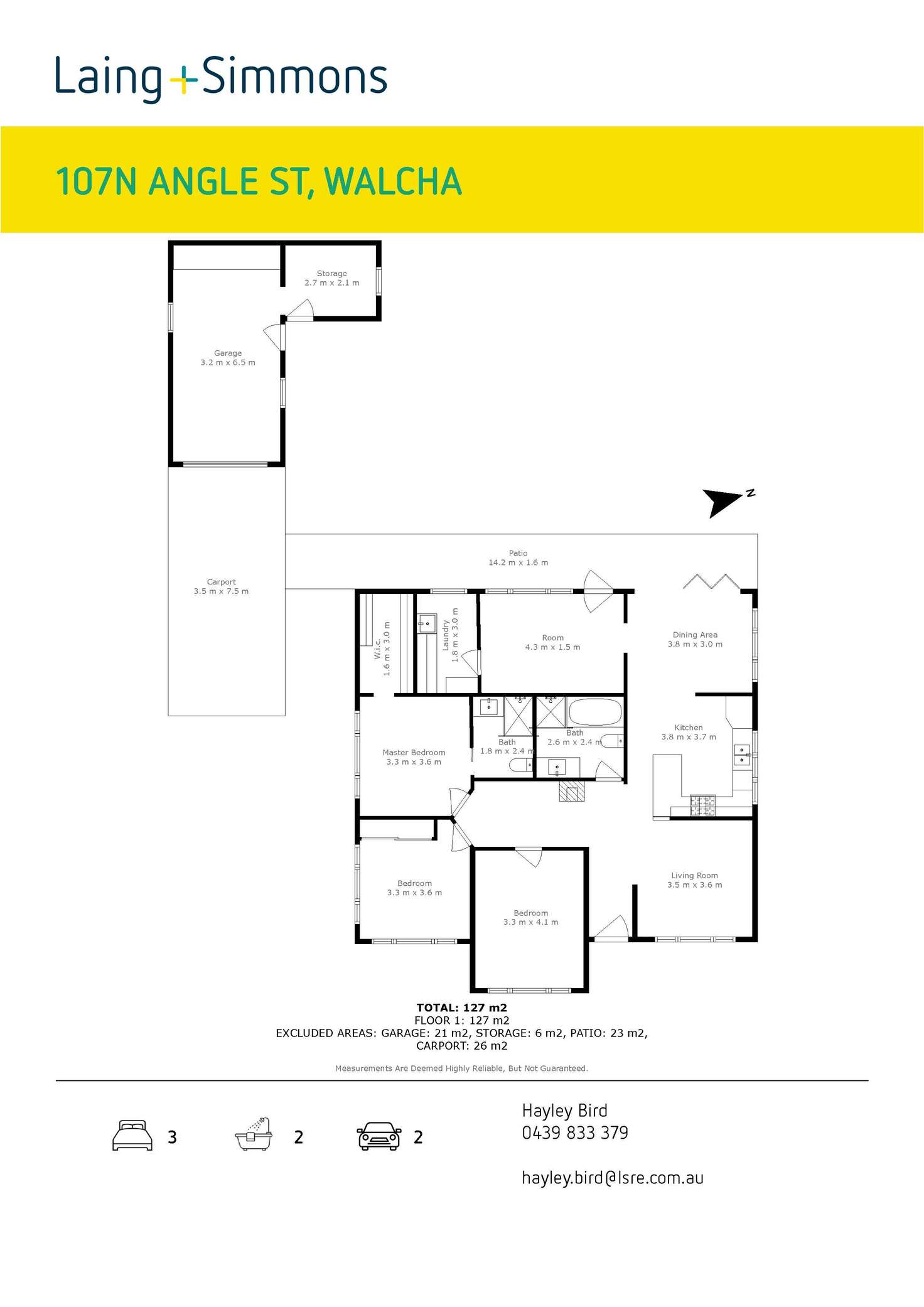 Floorplan of Homely house listing, 107N Angle Street, Walcha NSW 2354