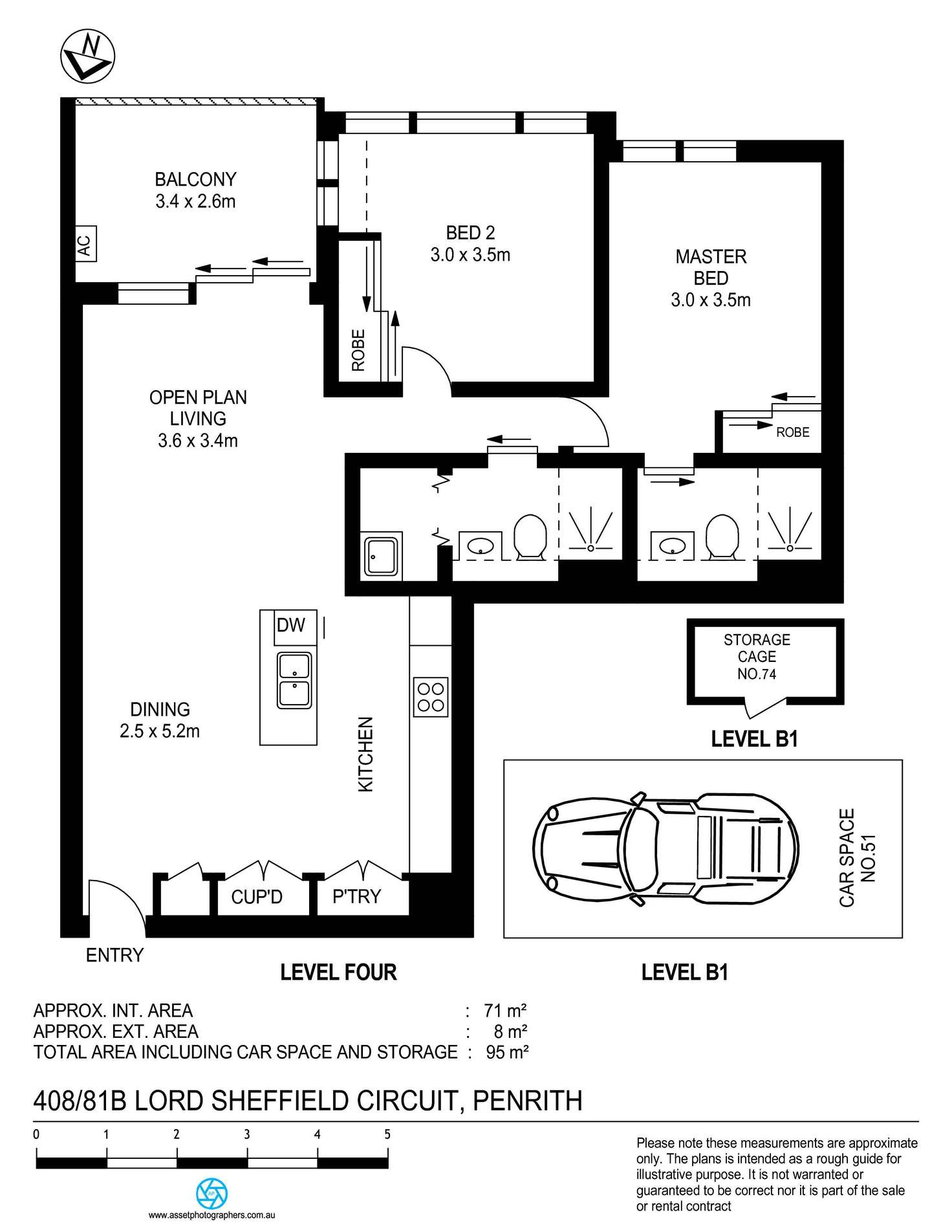Floorplan of Homely apartment listing, 408/81B Lord Sheffield Circuit, Penrith NSW 2750