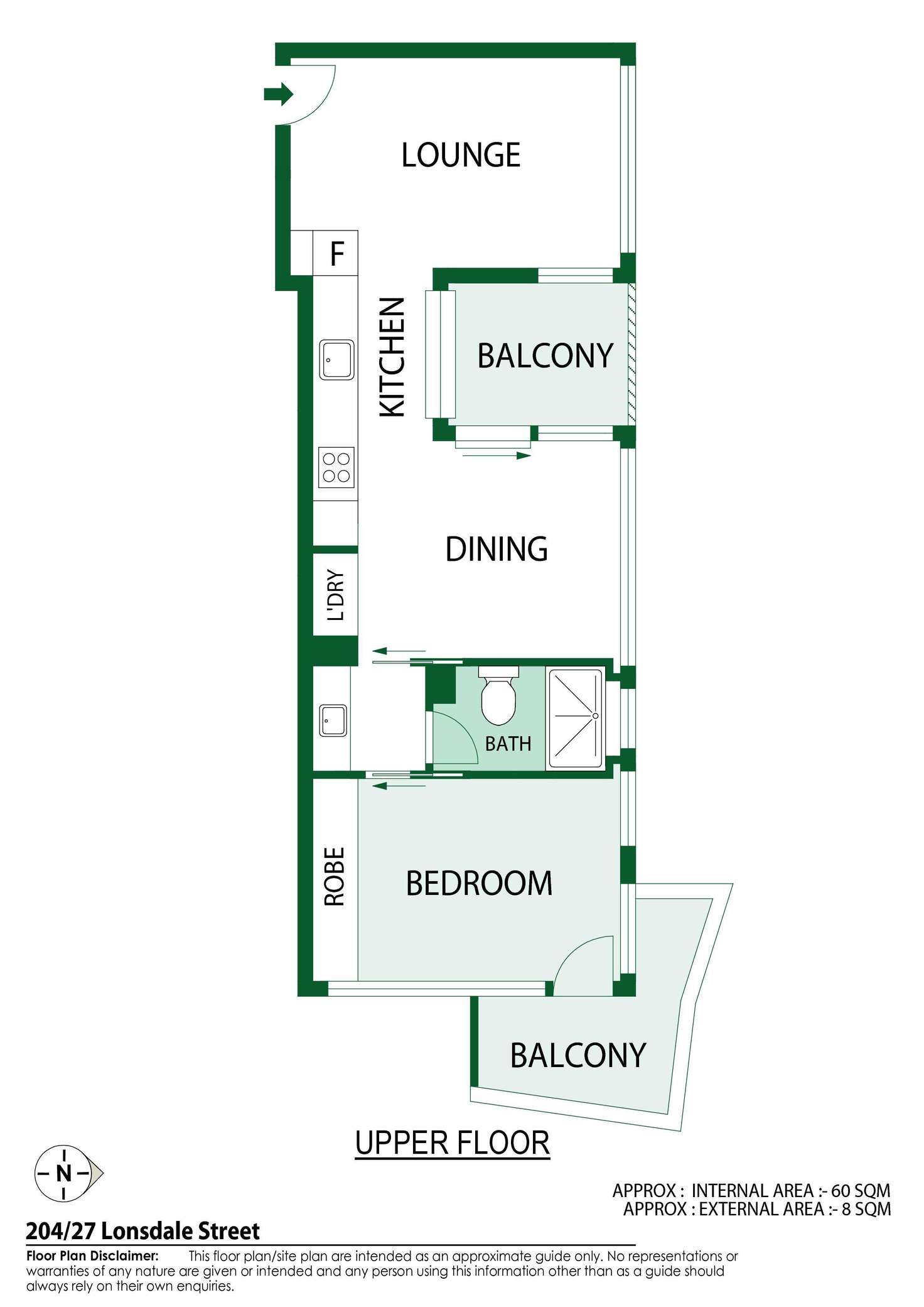 Floorplan of Homely unit listing, 204/27 Lonsdale Street, Braddon ACT 2612