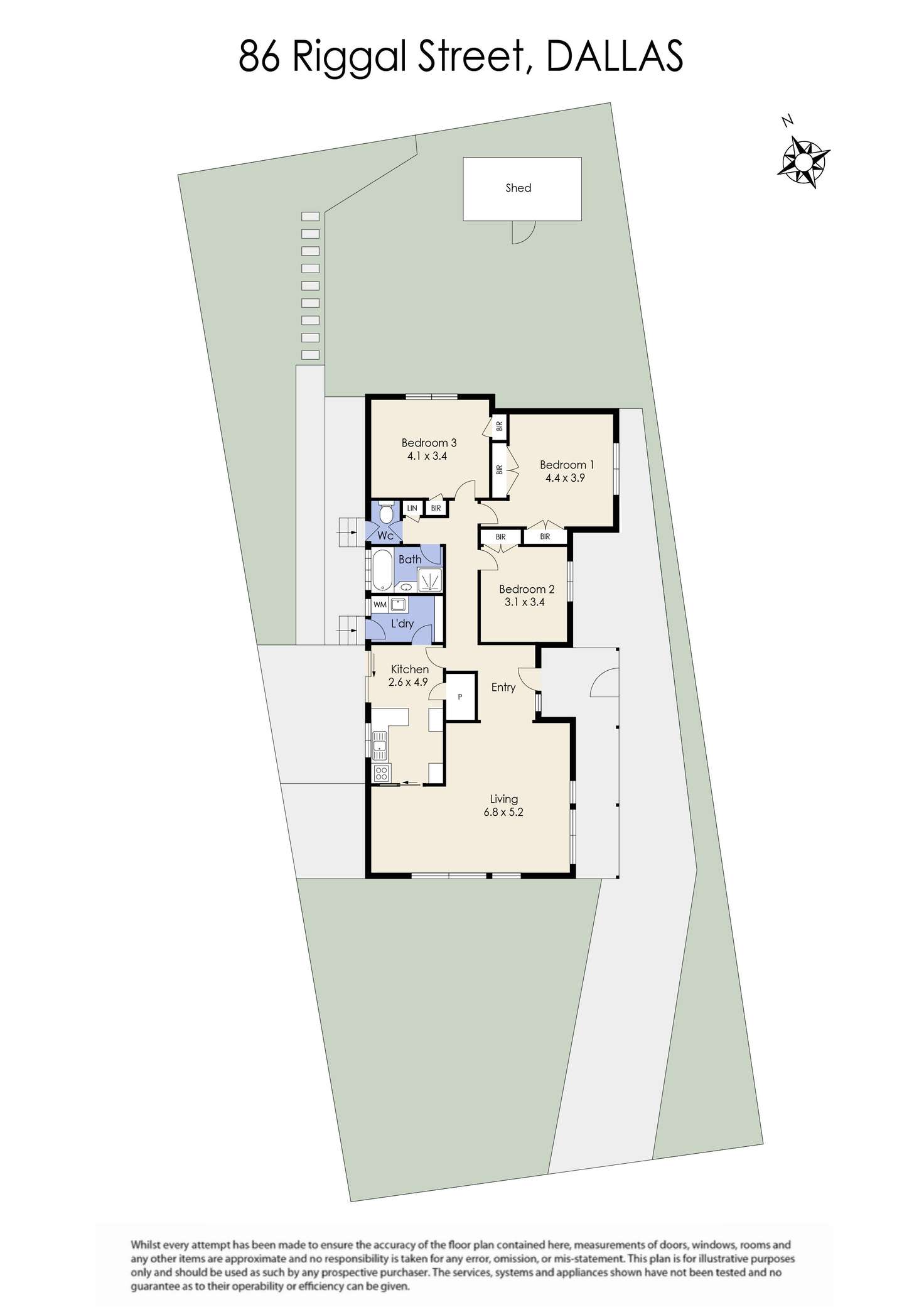 Floorplan of Homely house listing, 86 Riggall Street, Dallas VIC 3047