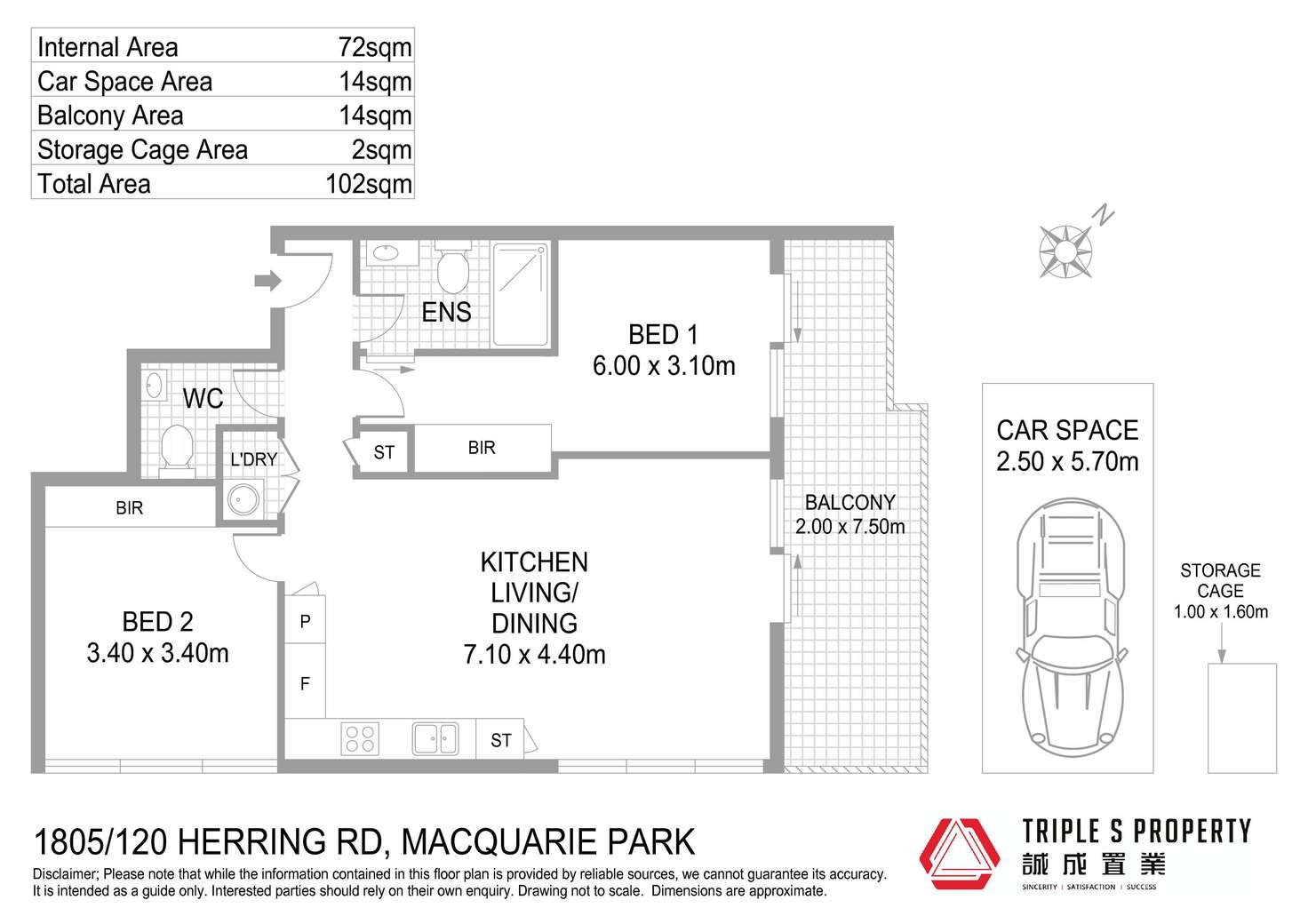 Floorplan of Homely apartment listing, 1805/120 Herring Road, Macquarie Park NSW 2113