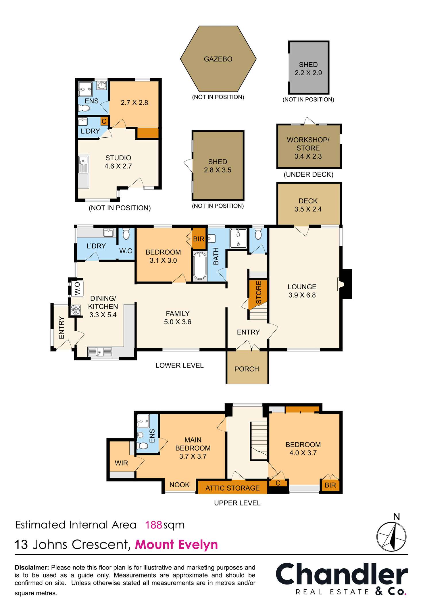 Floorplan of Homely house listing, 13 Johns Crescent, Mount Evelyn VIC 3796