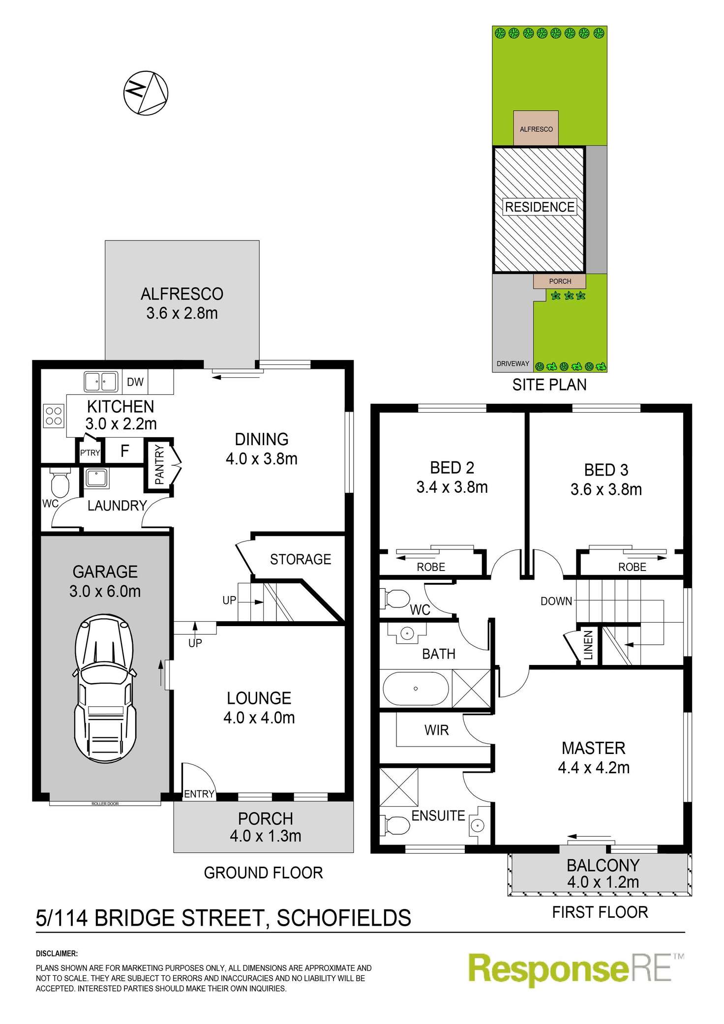Floorplan of Homely townhouse listing, 5/114 Bridge Street, Schofields NSW 2762