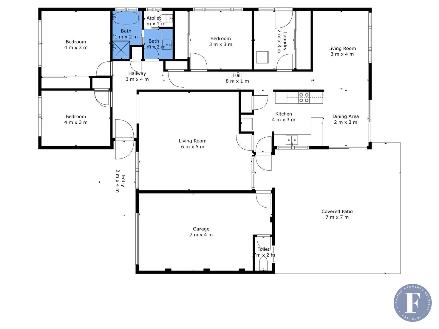 Floorplan of Homely house listing, 3 Inala Place, Cootamundra NSW 2590