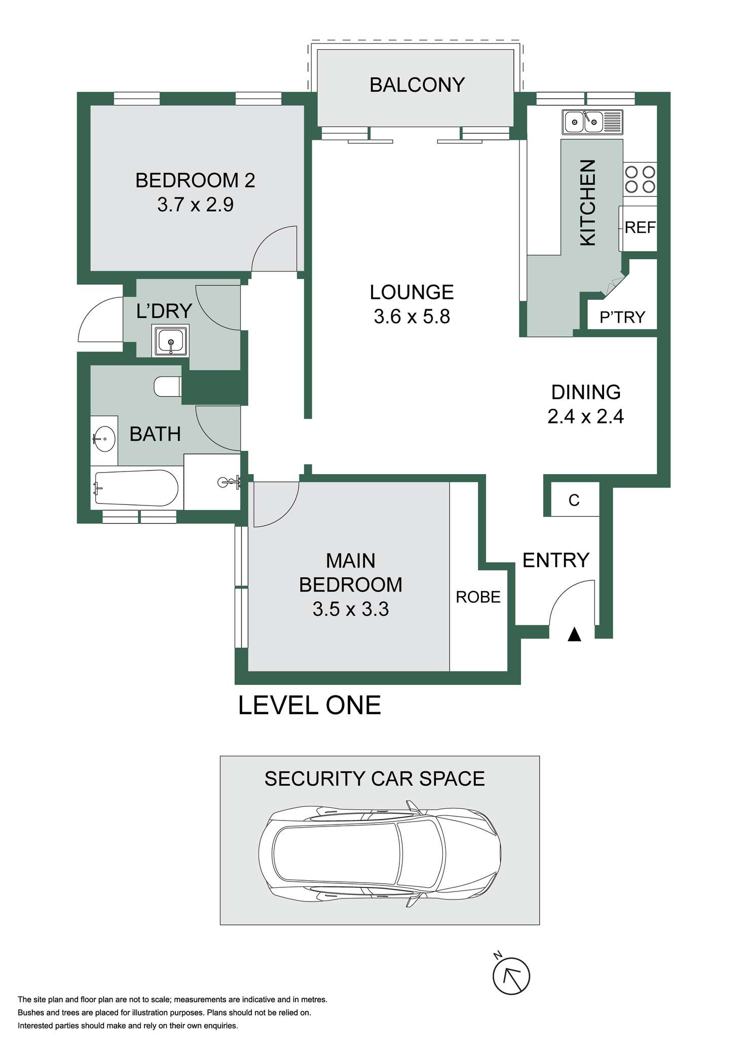 Floorplan of Homely apartment listing, 1B/337 Bronte Road, Bronte NSW 2024