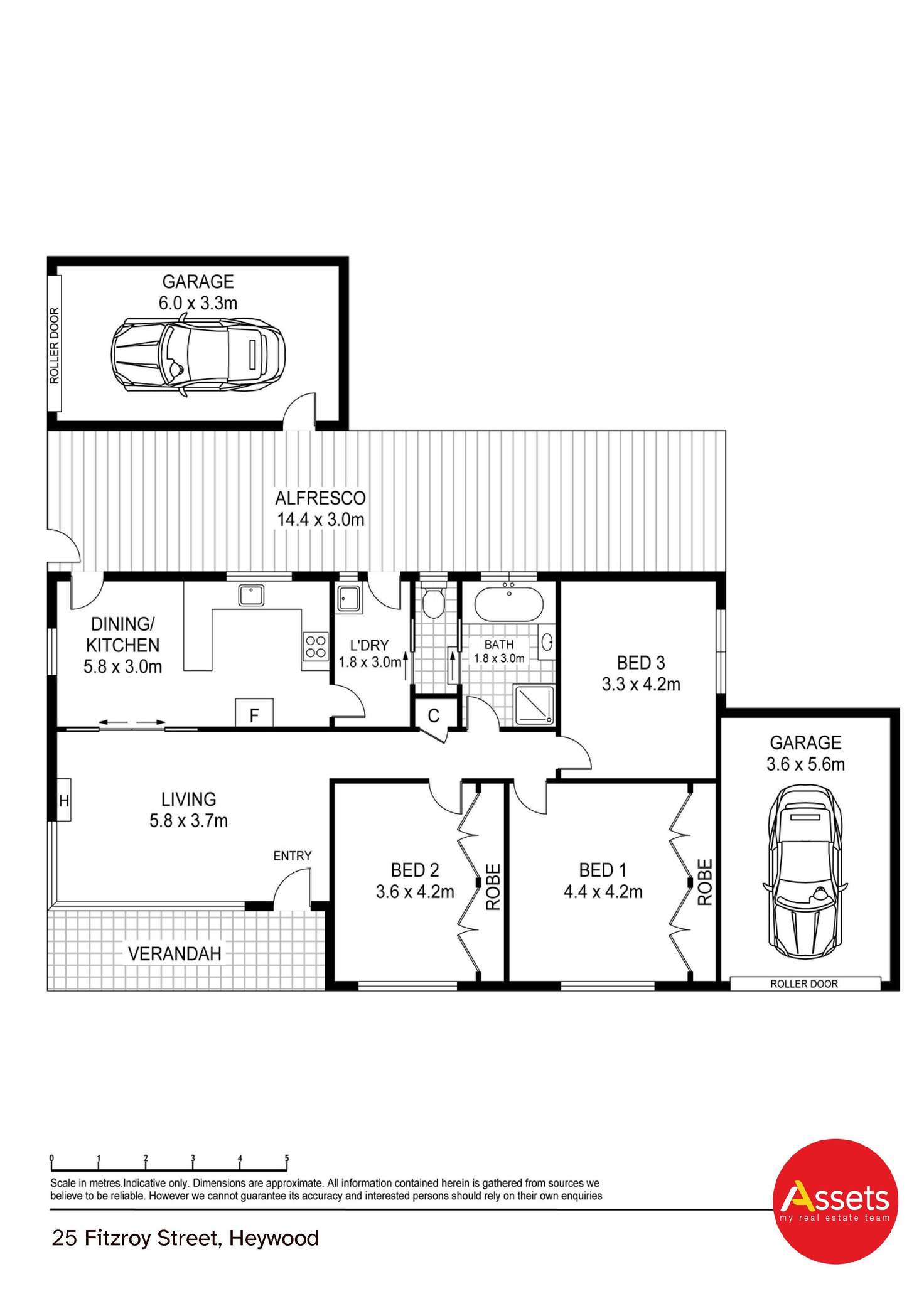 Floorplan of Homely house listing, 25 Fitzroy Street, Heywood VIC 3304