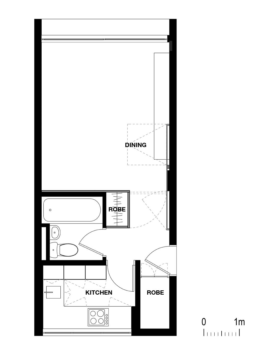 Floorplan of Homely studio listing, 5F/85 Elizabeth Bay Road, Elizabeth Bay NSW 2011
