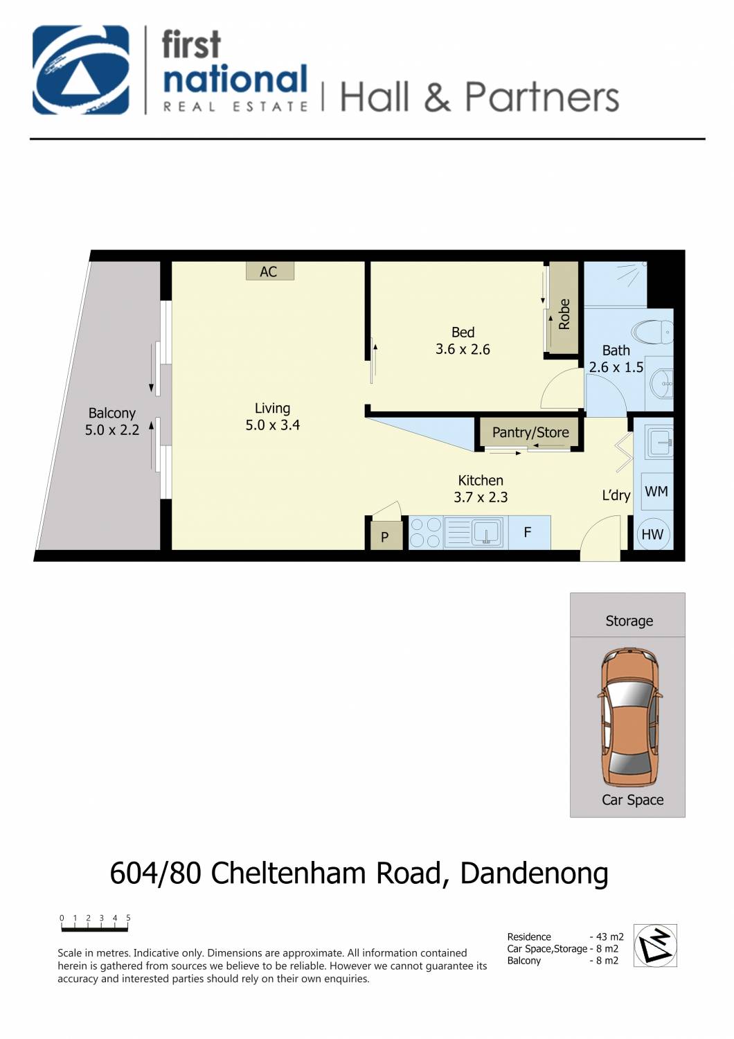 Floorplan of Homely house listing, 604/80 Cheltenham Road, Dandenong VIC 3175