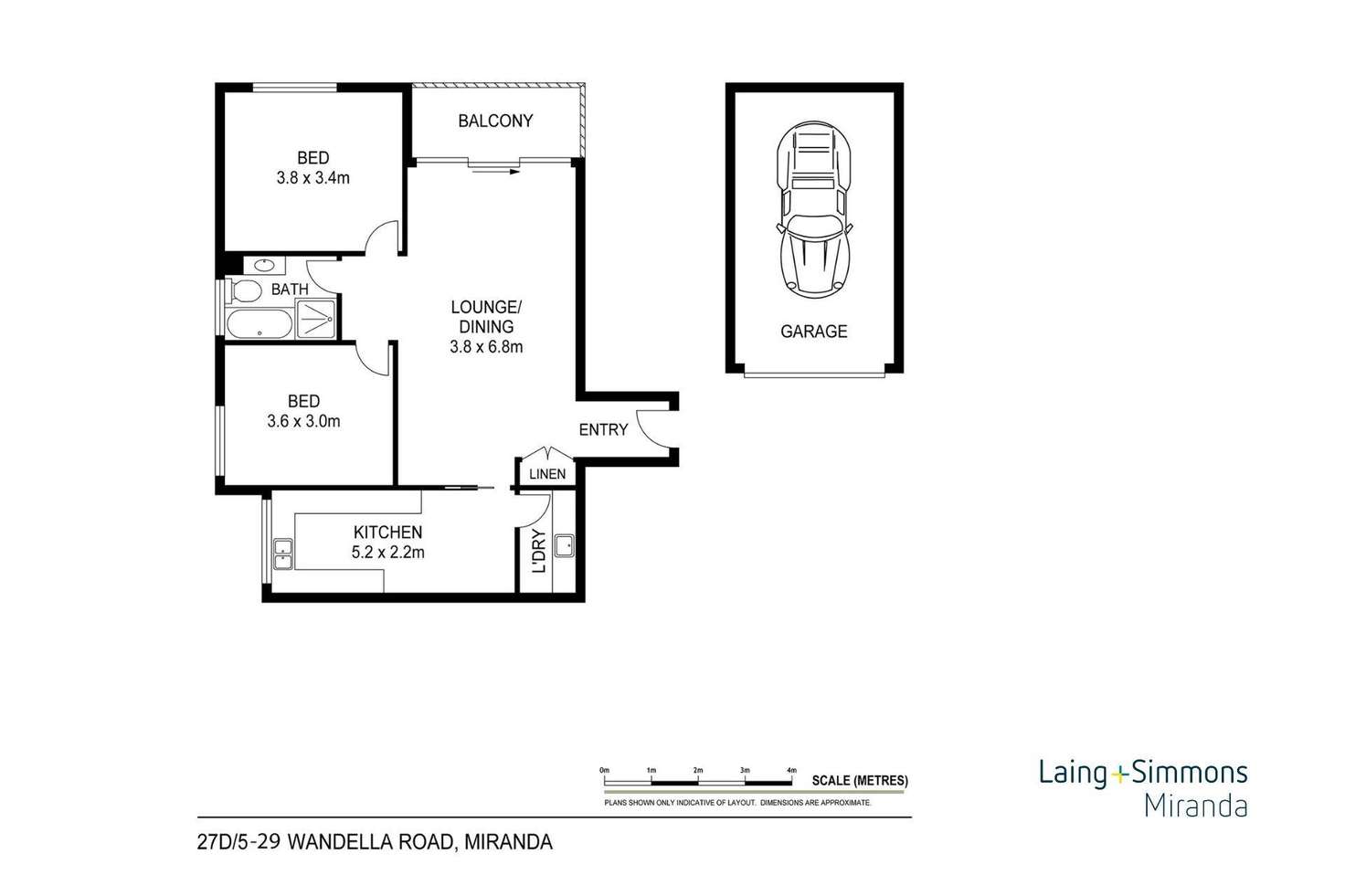 Floorplan of Homely apartment listing, 27D/5-29 Wandella Road, Miranda NSW 2228
