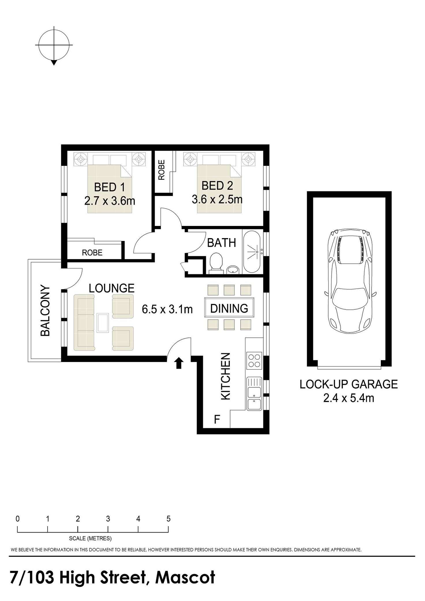 Floorplan of Homely apartment listing, 7/103 High Street, Mascot NSW 2020