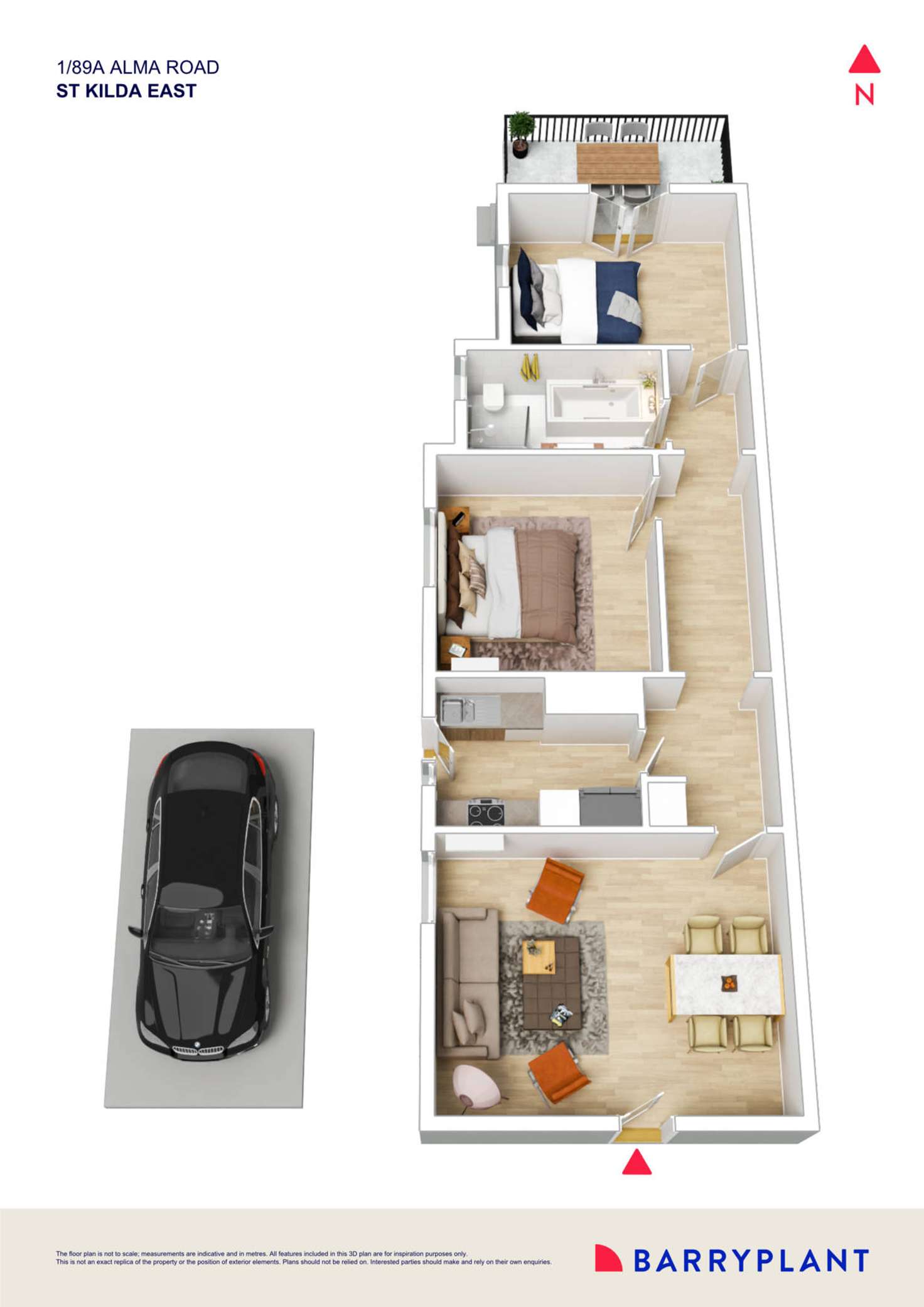Floorplan of Homely apartment listing, 1/89A Alma Road, St Kilda East VIC 3183