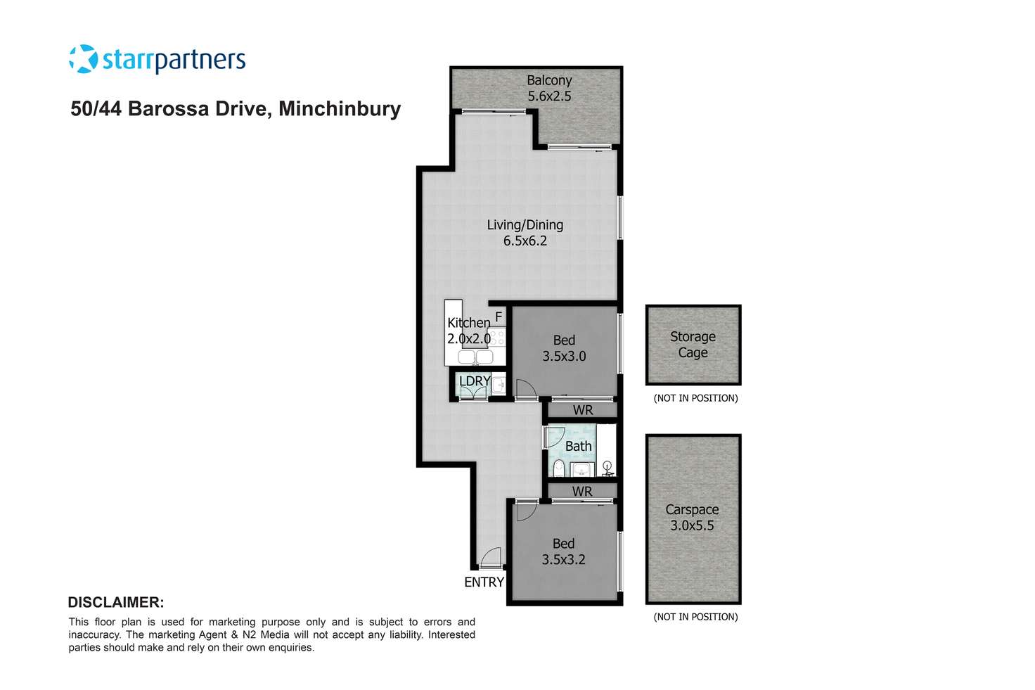 Floorplan of Homely apartment listing, 50/44 Barossa Drive, Minchinbury NSW 2770