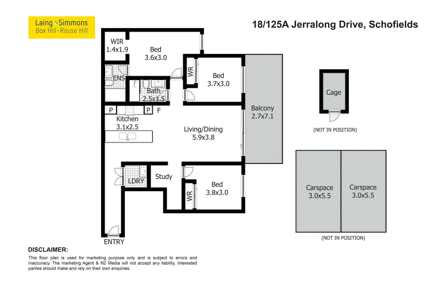 Floorplan of Homely apartment listing, G18/125A Jerralong Drive, Schofields NSW 2762