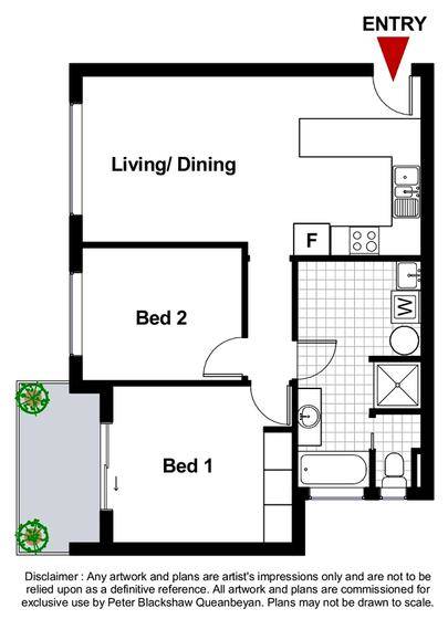 Floorplan of Homely unit listing, 2/4 Velacia Place, Queanbeyan NSW 2620