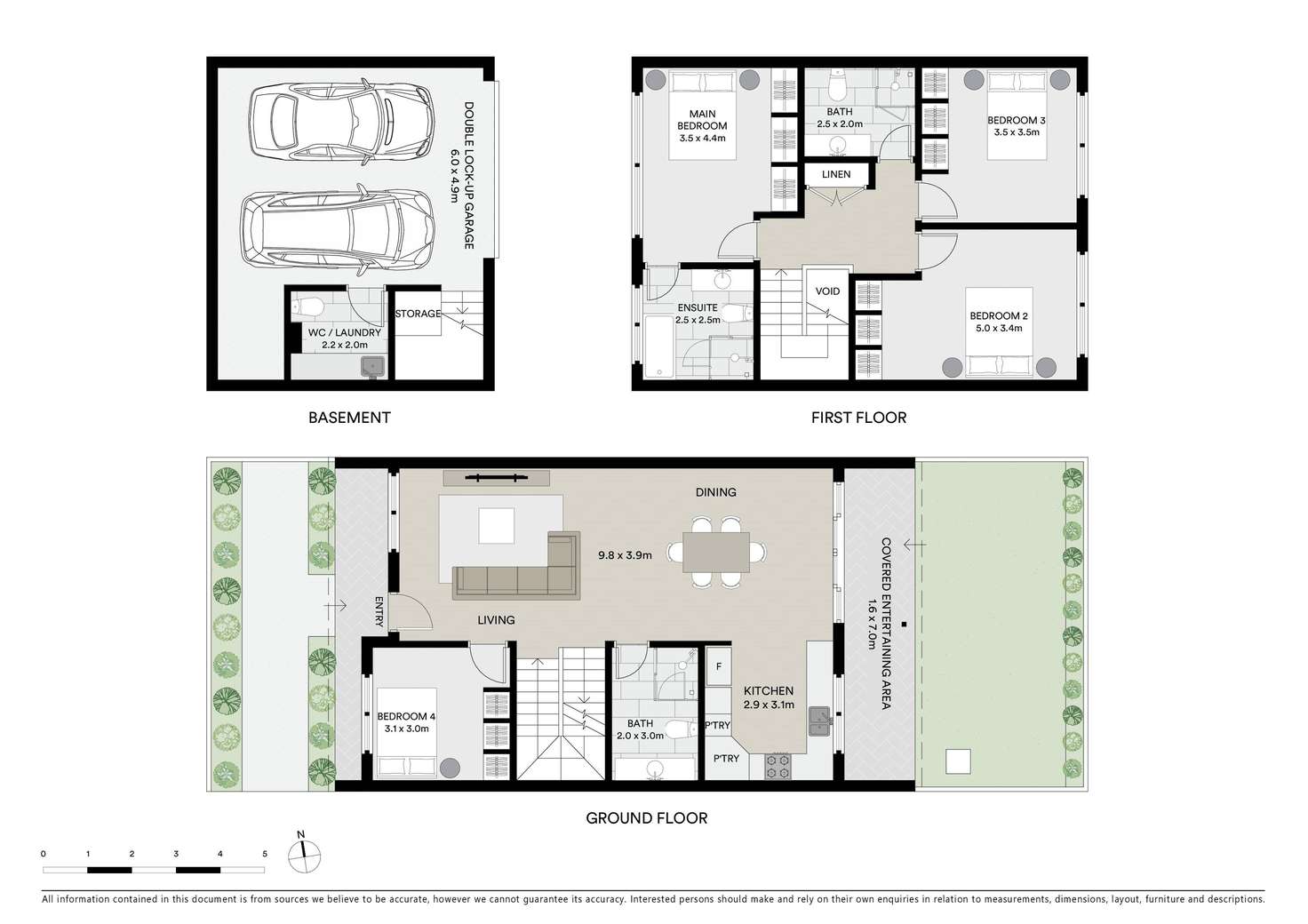 Floorplan of Homely townhouse listing, 5/9 Robinson Street, Monterey NSW 2217
