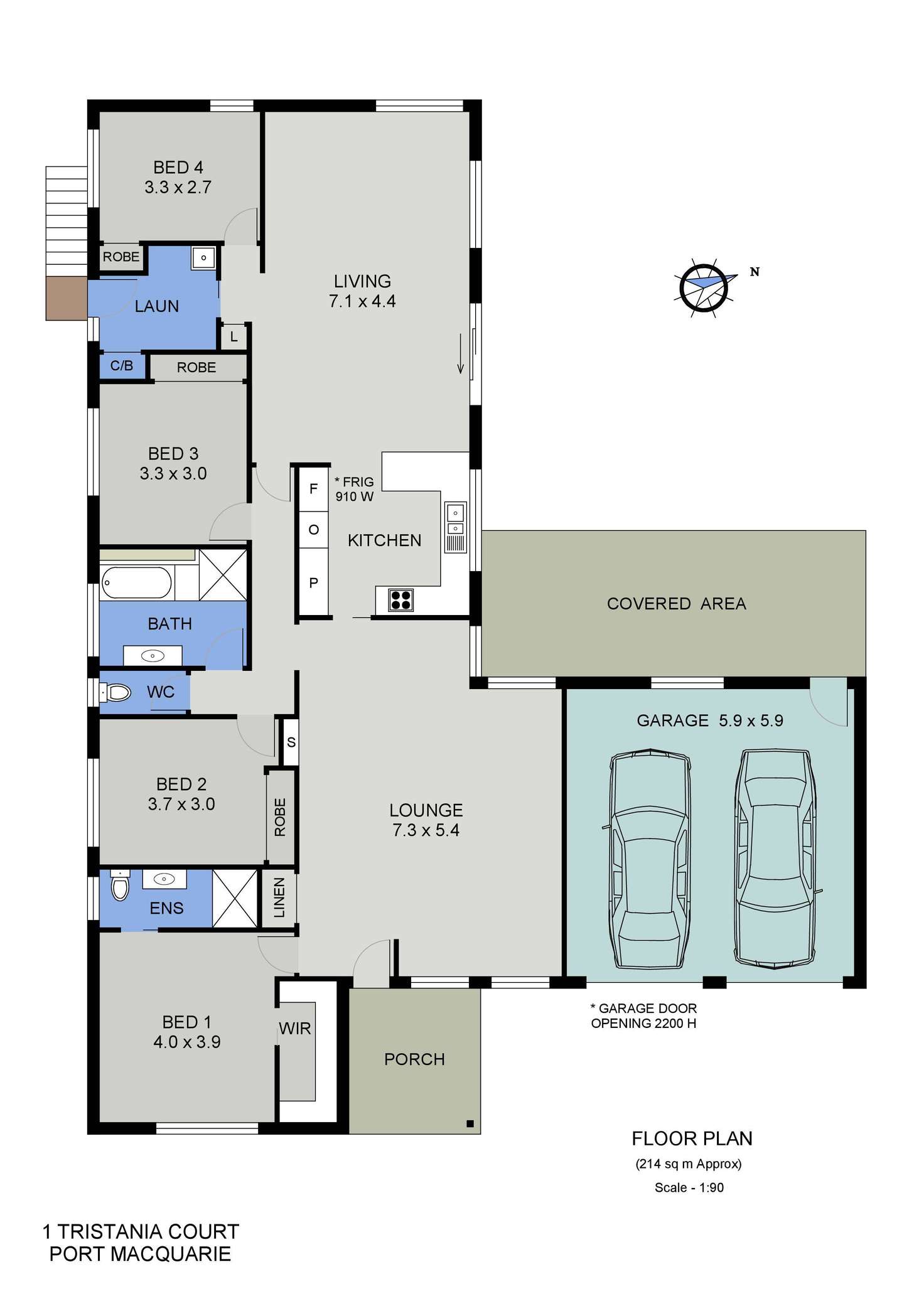 Floorplan of Homely house listing, 1 Tristania Court, Port Macquarie NSW 2444