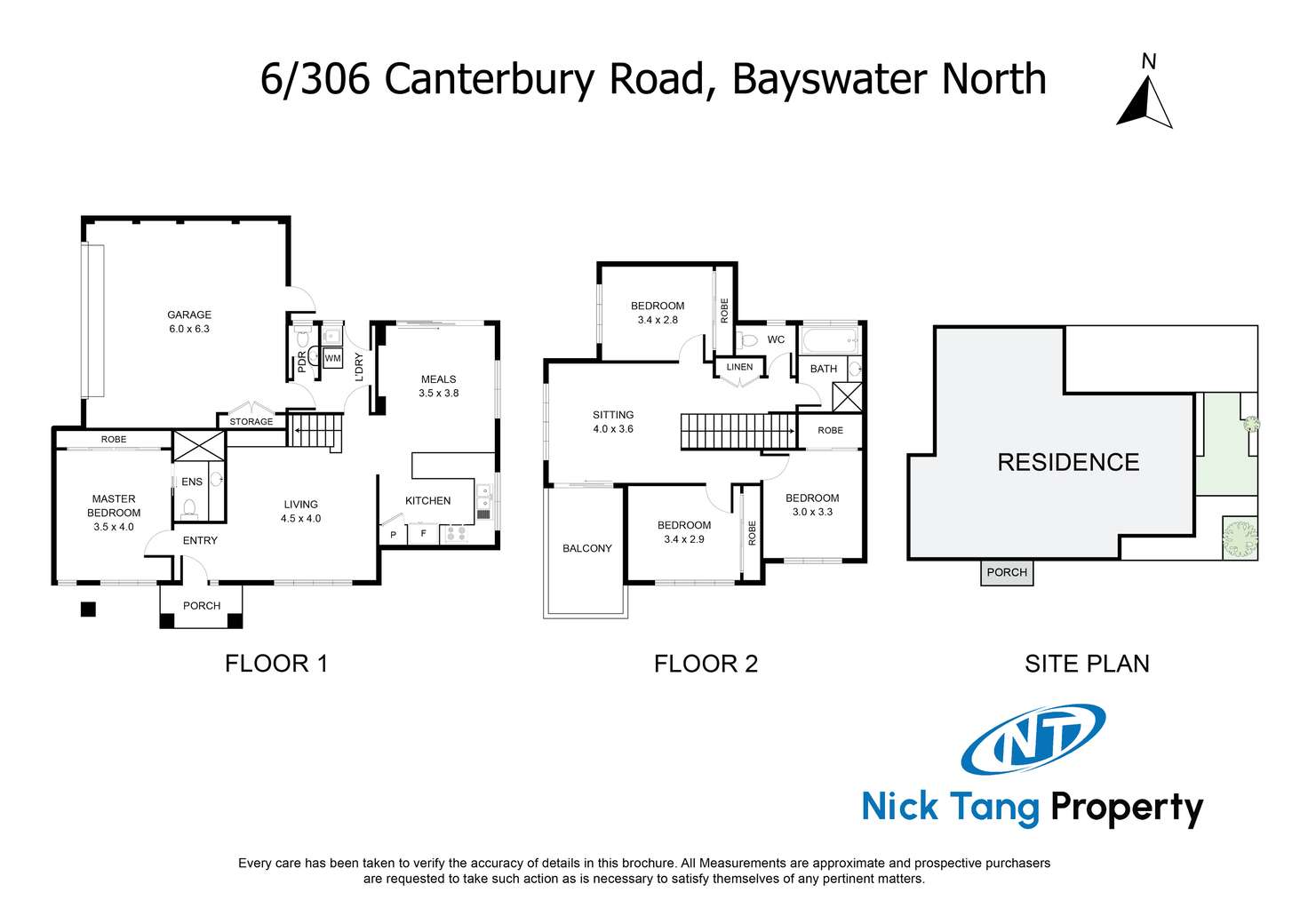 Floorplan of Homely townhouse listing, 6/306 Canterbury Road, Bayswater North VIC 3153