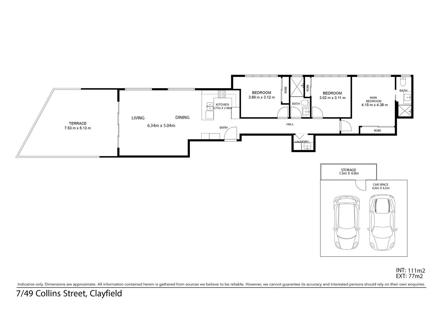 Floorplan of Homely apartment listing, 7/49 Collins Street, Clayfield QLD 4011