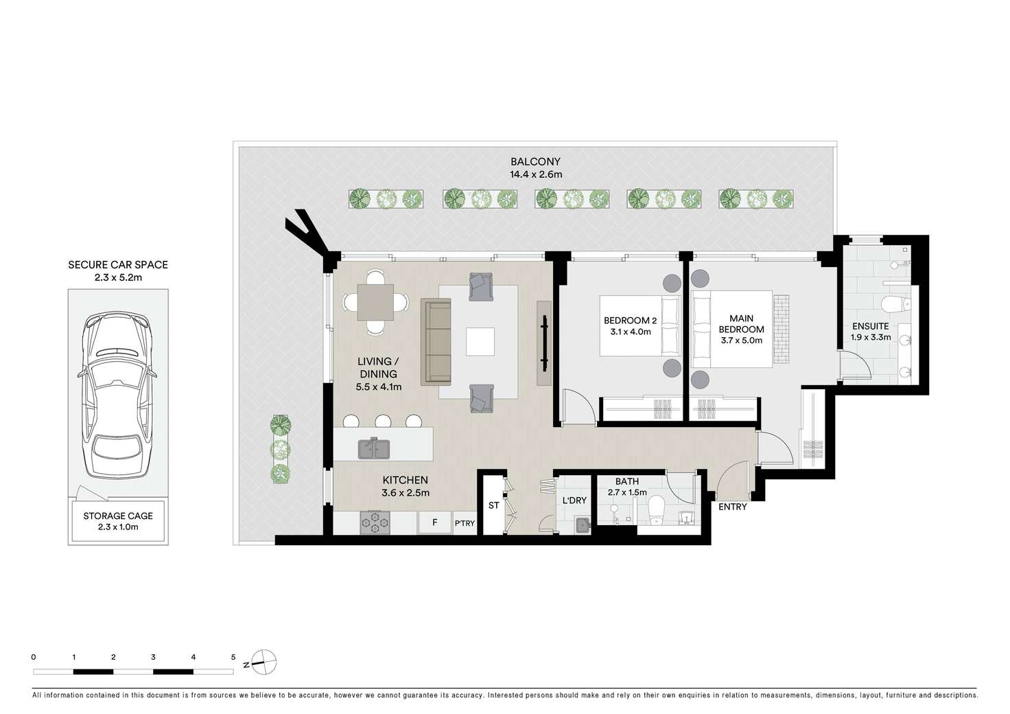Floorplan of Homely apartment listing, 402/4 Auburn Street, Point Frederick NSW 2250