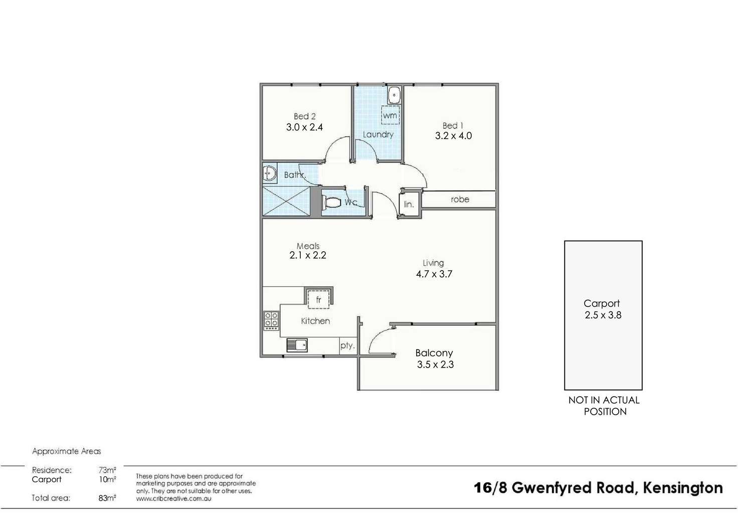 Floorplan of Homely unit listing, 16/8 Gwenyfred Road, Kensington WA 6151