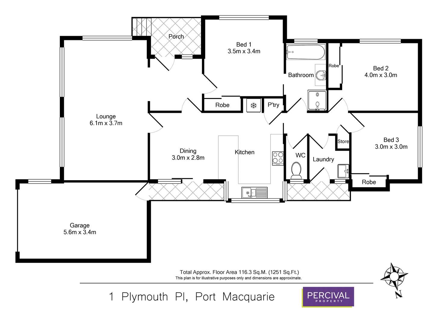 Floorplan of Homely house listing, 1 Plymouth Place, Port Macquarie NSW 2444