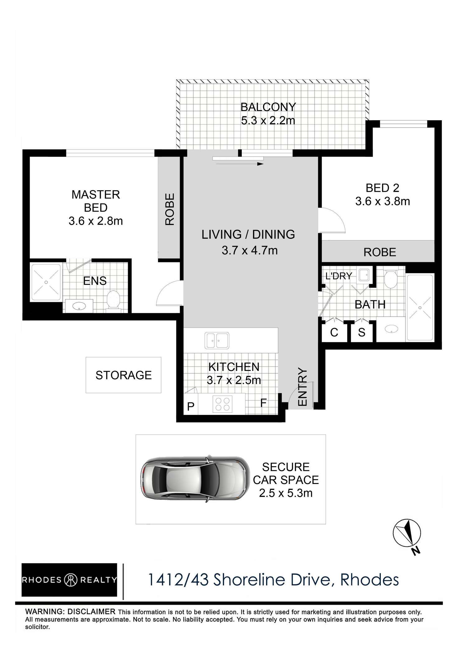 Floorplan of Homely apartment listing, 1412/43 Shoreline Drive, Rhodes NSW 2138