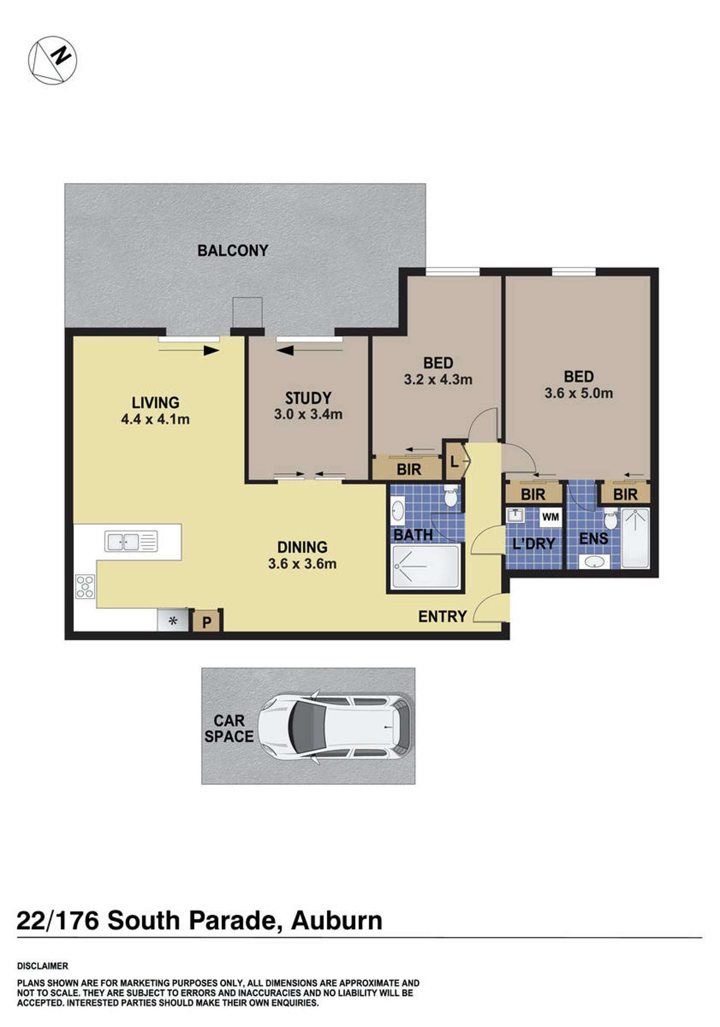 Floorplan of Homely unit listing, 22/176 South Parade, Auburn NSW 2144