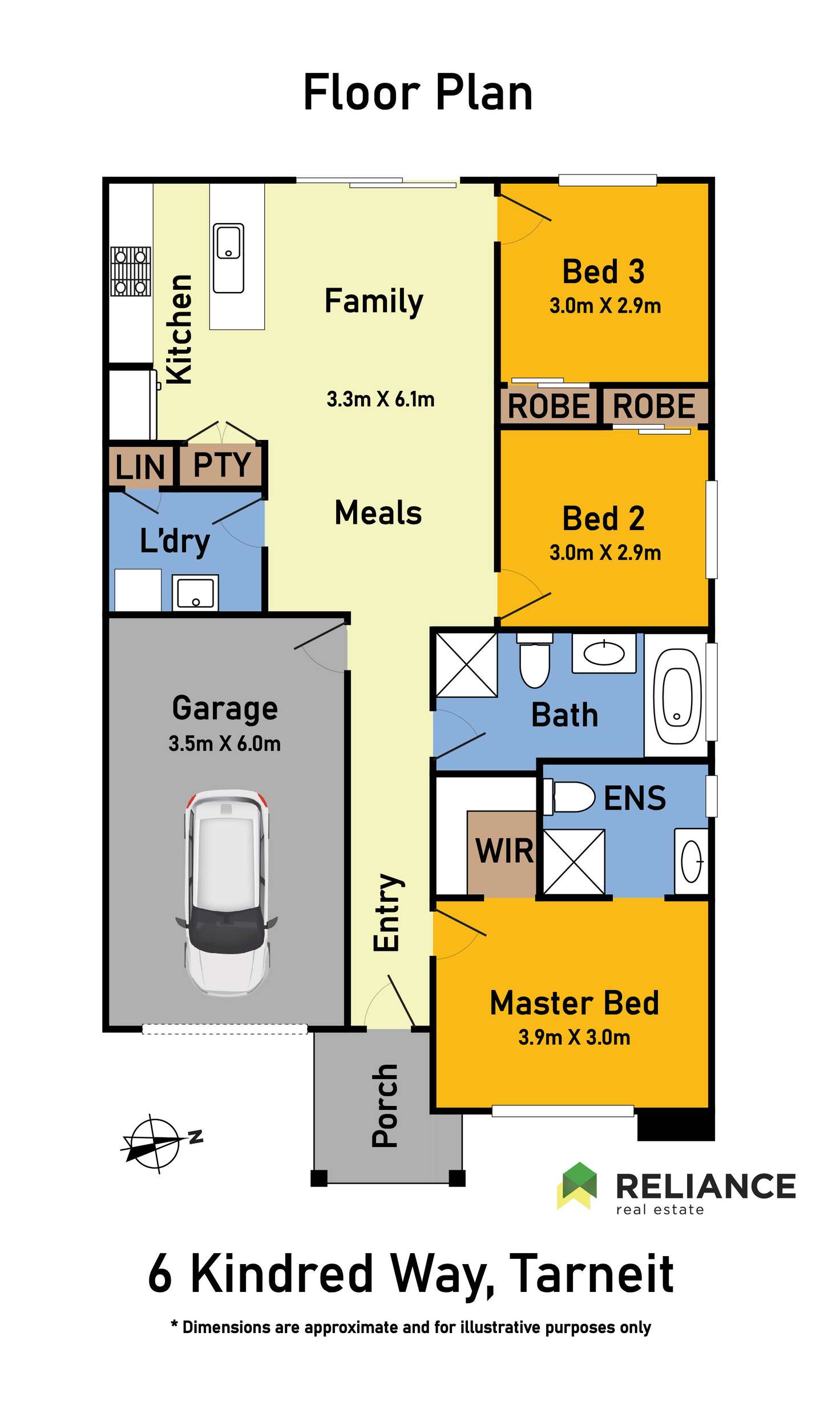 Floorplan of Homely house listing, 6 Kindred Way, Tarneit VIC 3029
