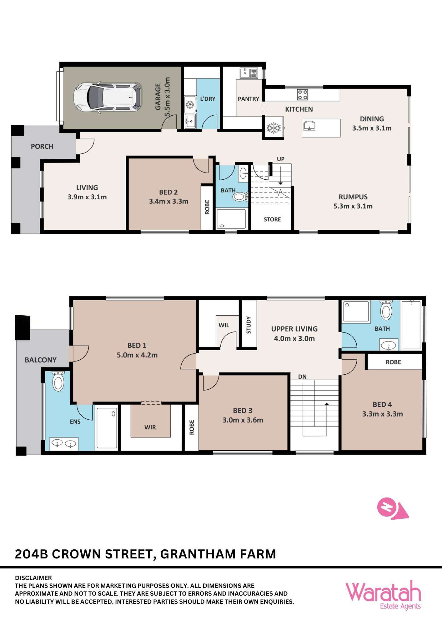 Floorplan of Homely semiDetached listing, 204B Crown Street, Riverstone NSW 2765