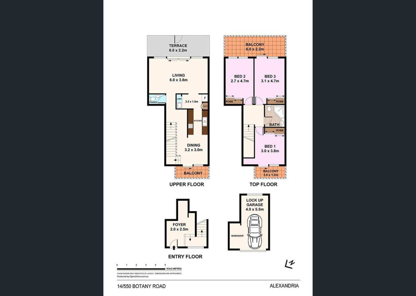 Floorplan of Homely apartment listing, 14/550 Botany Road, Alexandria NSW 2015