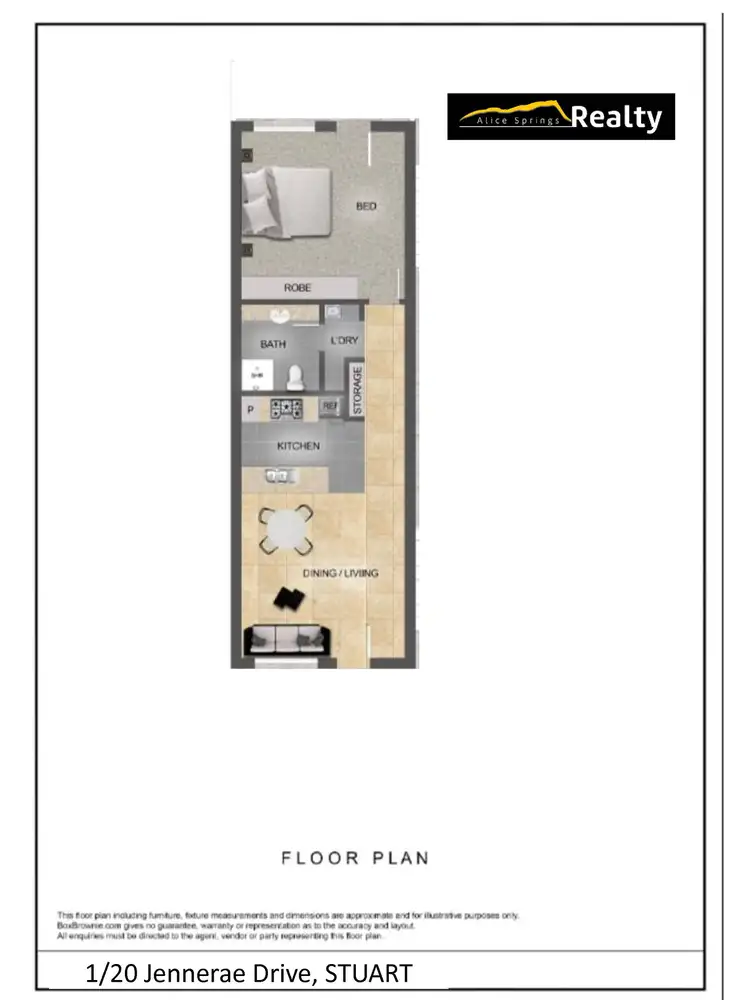 Floorplan of Homely unit listing, 1/20 Jennerae Drive, Stuart NT 870