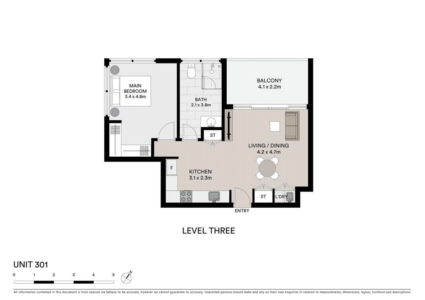 Floorplan of Homely unit listing, 301/29-31 Flide Street, Caringbah NSW 2229