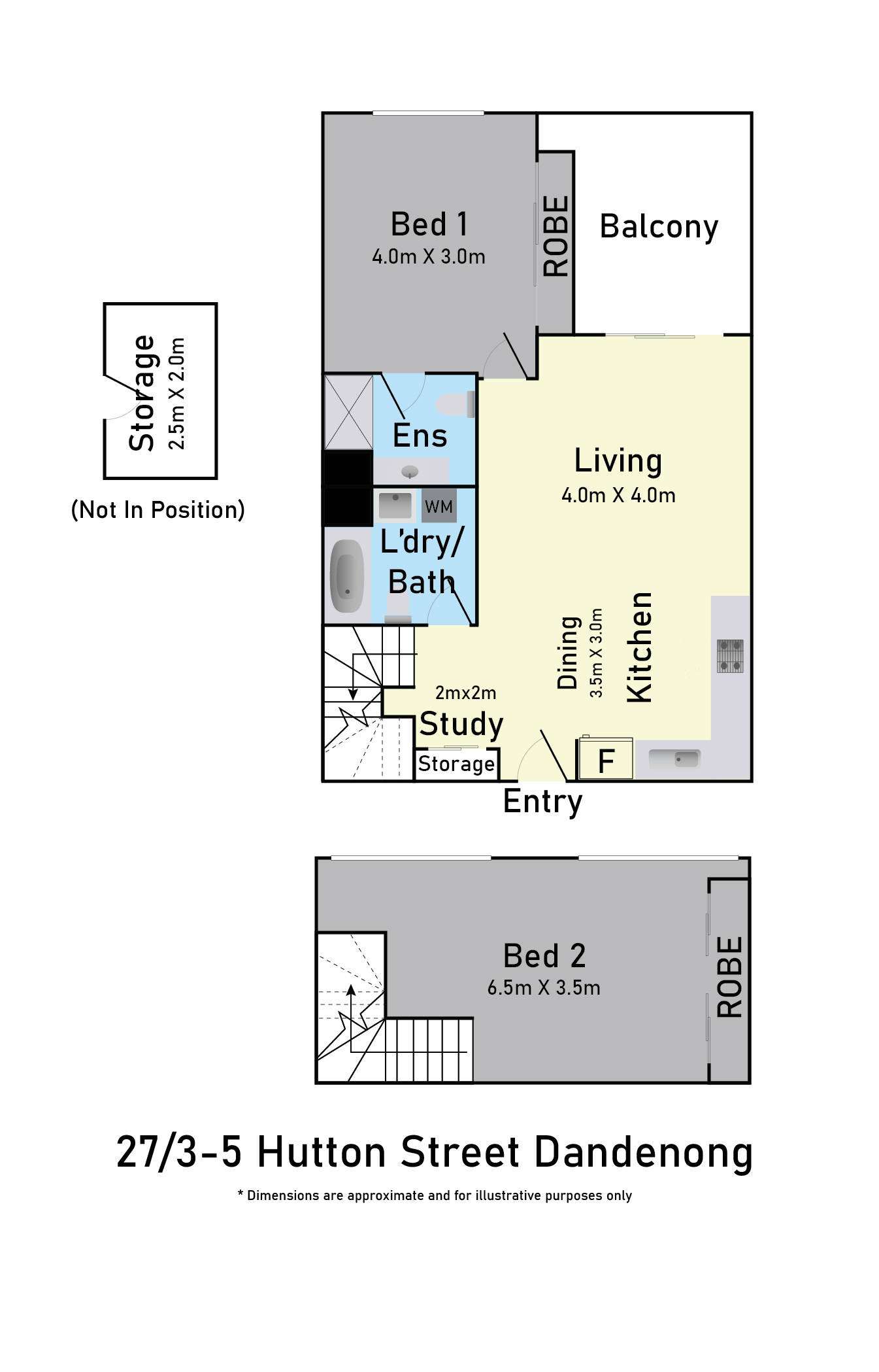 Floorplan of Homely apartment listing, 27/3-5 Hutton Street, Dandenong VIC 3175