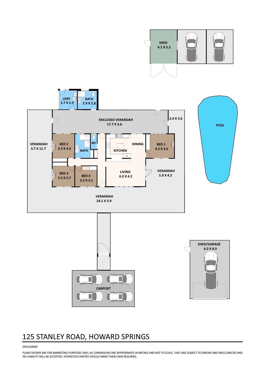 Floorplan of Homely house listing, 125 Stanley Road, Howard Springs NT 835