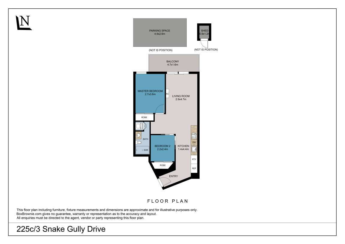 Floorplan of Homely apartment listing, 225c/3 Snake Gully Drive, Bundoora VIC 3083