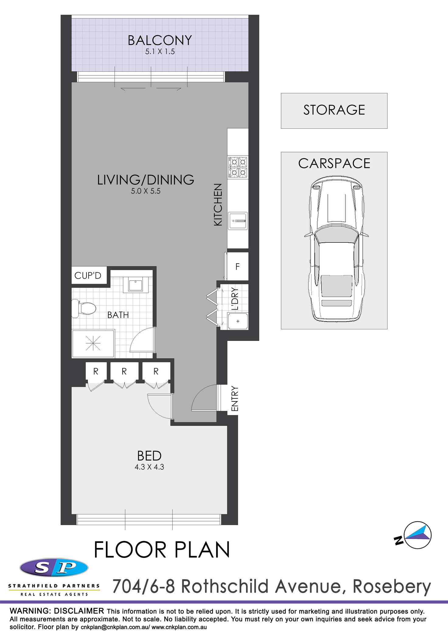 Floorplan of Homely apartment listing, 603/8 Rothschild Avenue, Rosebery NSW 2018