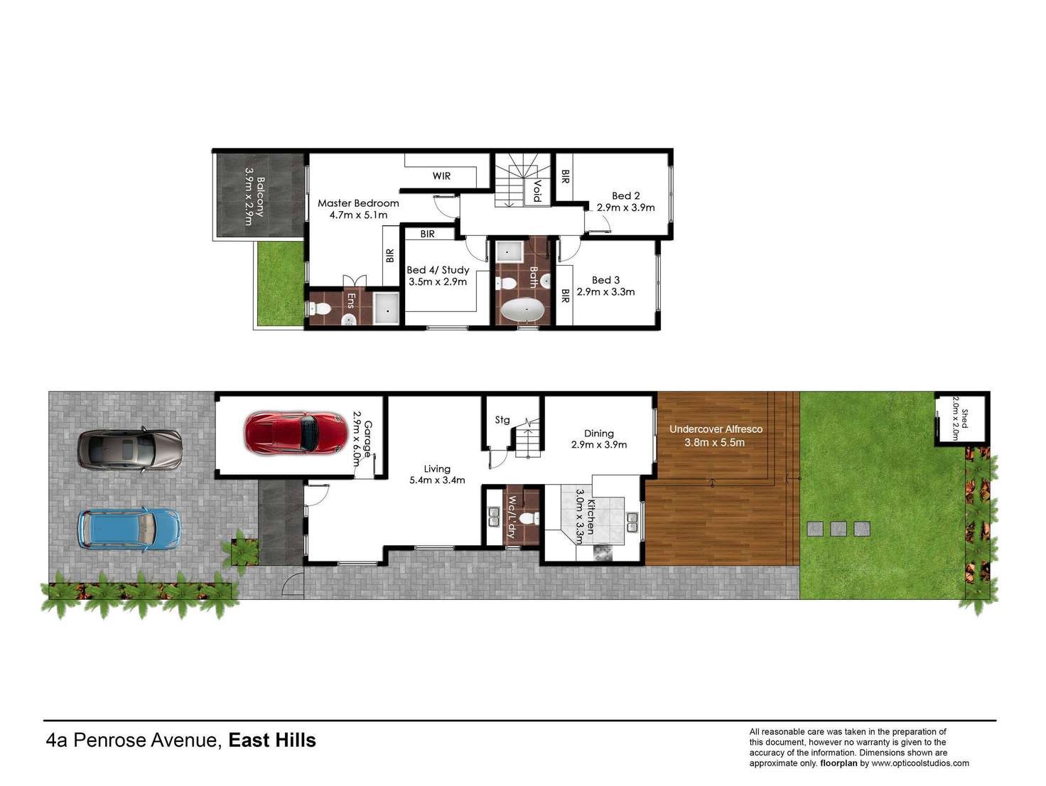 Floorplan of Homely semiDetached listing, 4A Penrose Avenue, East Hills NSW 2213