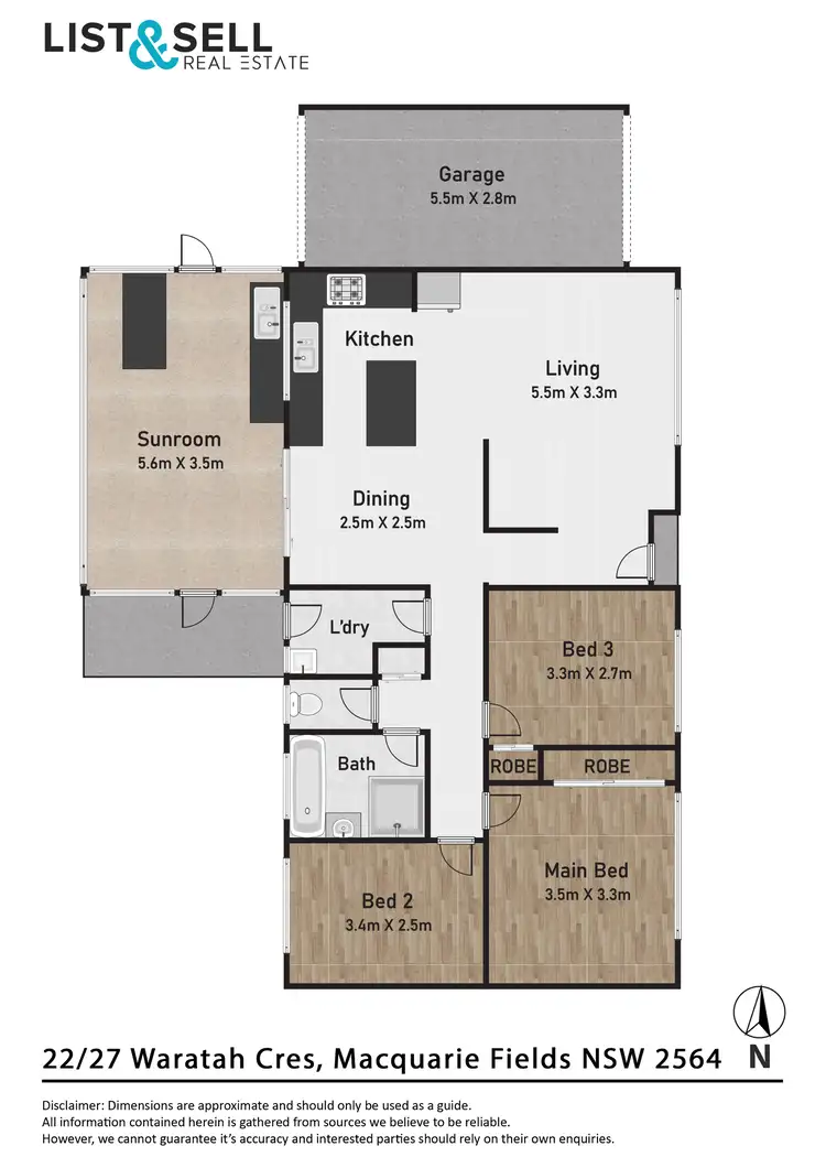 Floorplan of Homely villa listing, 22/27 Waratah Crescent, Macquarie Fields NSW 2564