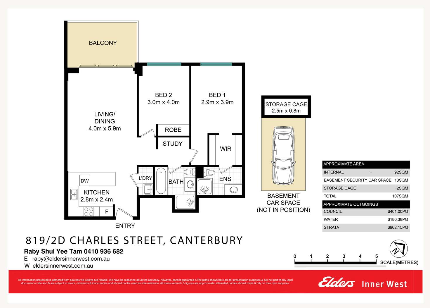 Floorplan of Homely apartment listing, 819/2D Charles Street, Canterbury NSW 2193