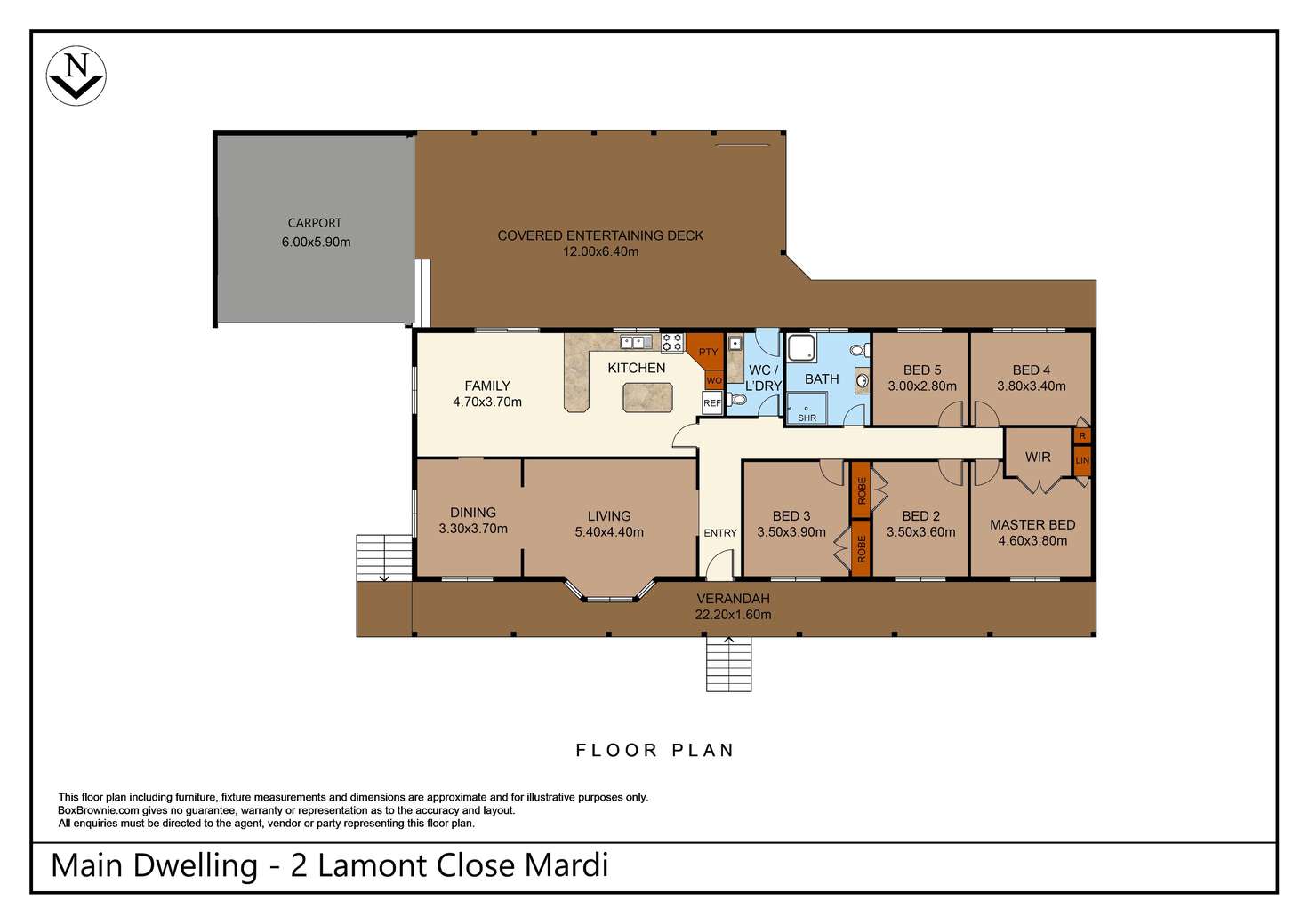 Floorplan of Homely acreageSemiRural listing, 2 Lamont Close, Mardi NSW 2259