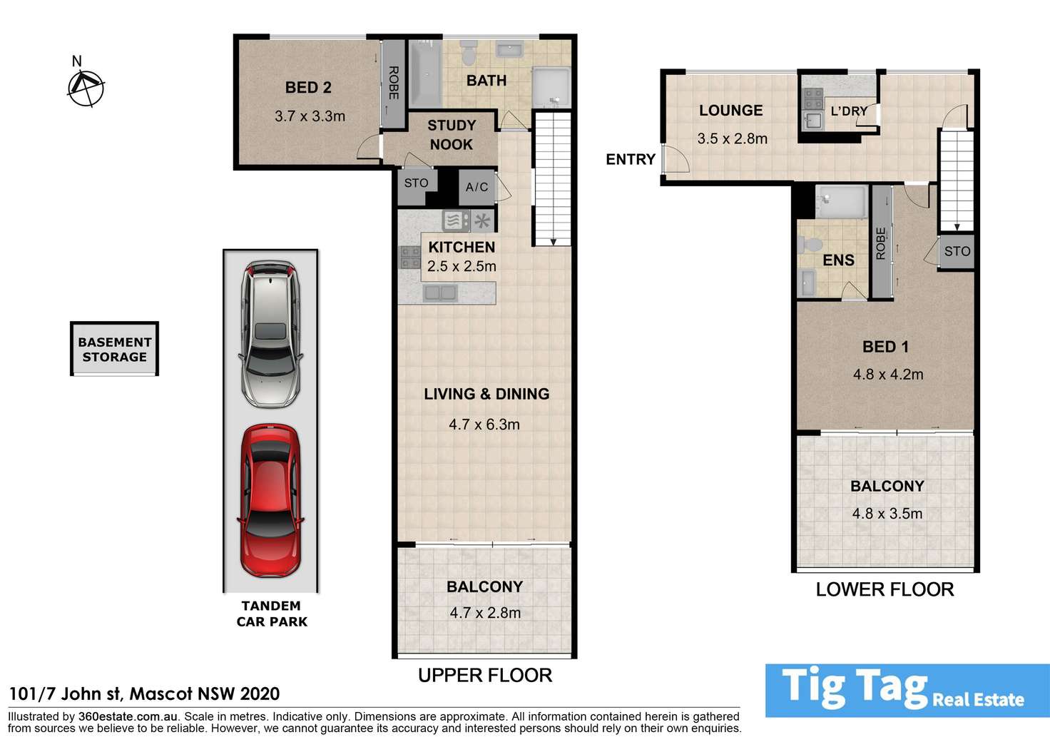 Floorplan of Homely apartment listing, 101/7 John Street, Mascot NSW 2020