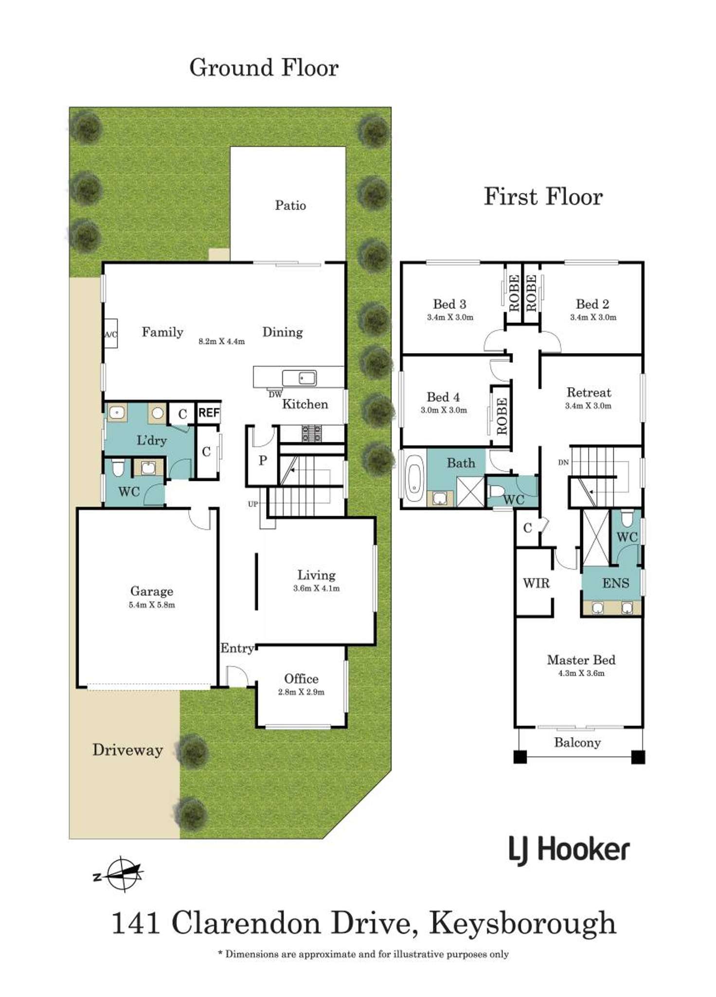 Floorplan of Homely house listing, 141 Clarendon Drive, Keysborough VIC 3173