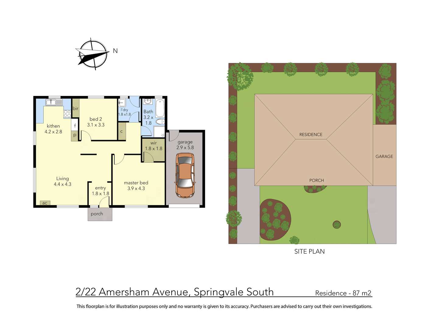 Floorplan of Homely house listing, 2/22-24 Amersham Avenue, Springvale South VIC 3172