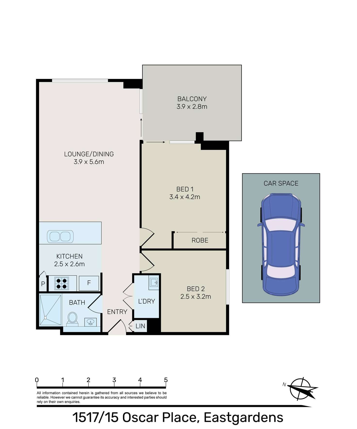 Floorplan of Homely unit listing, 1517/15 Oscar Place, Eastgardens NSW 2036