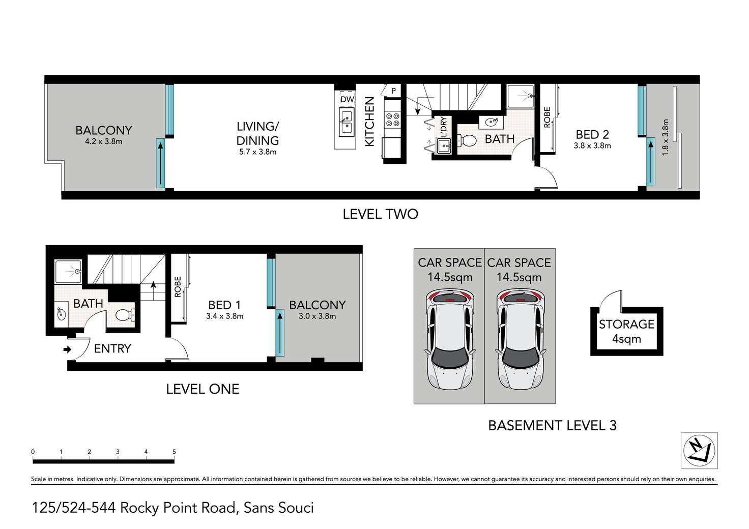 Floorplan of Homely apartment listing, 125/524-544 Rocky Point Road, Sans Souci NSW 2219