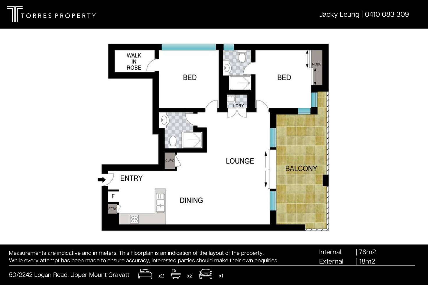 Floorplan of Homely unit listing, 50/2242 Logan Road, Upper Mount Gravatt QLD 4122